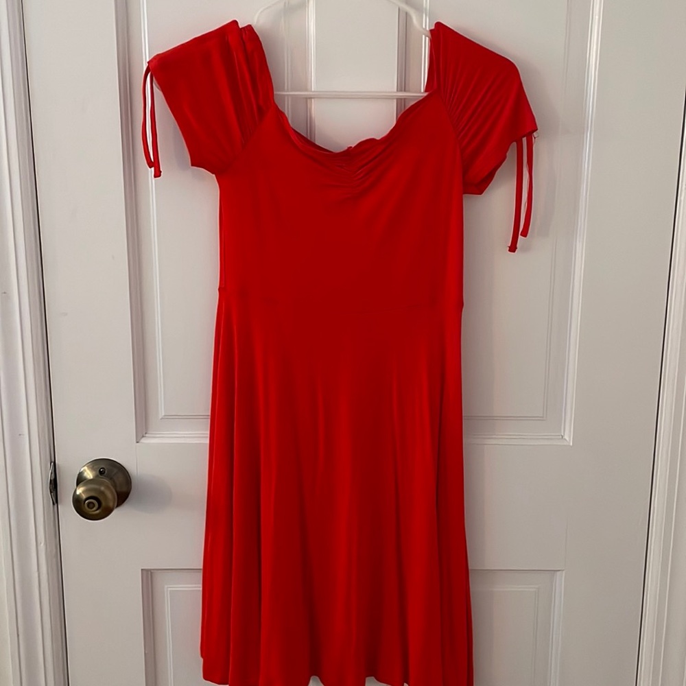 ASOS red off the shoulder dress NWOT